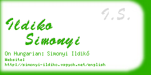 ildiko simonyi business card