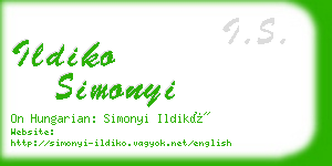 ildiko simonyi business card